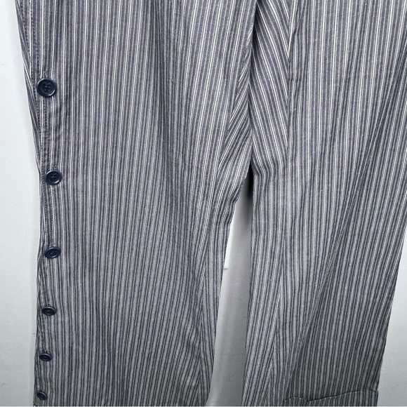 VINTAGE Faconnable Grey & White Pinstripe Button Pants - Picture 4 of 9